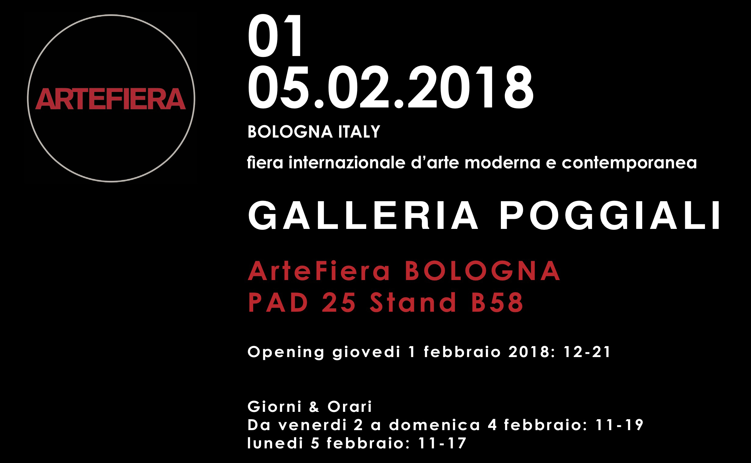 ArteFiera Bologna 01.02 | 05.02 2018